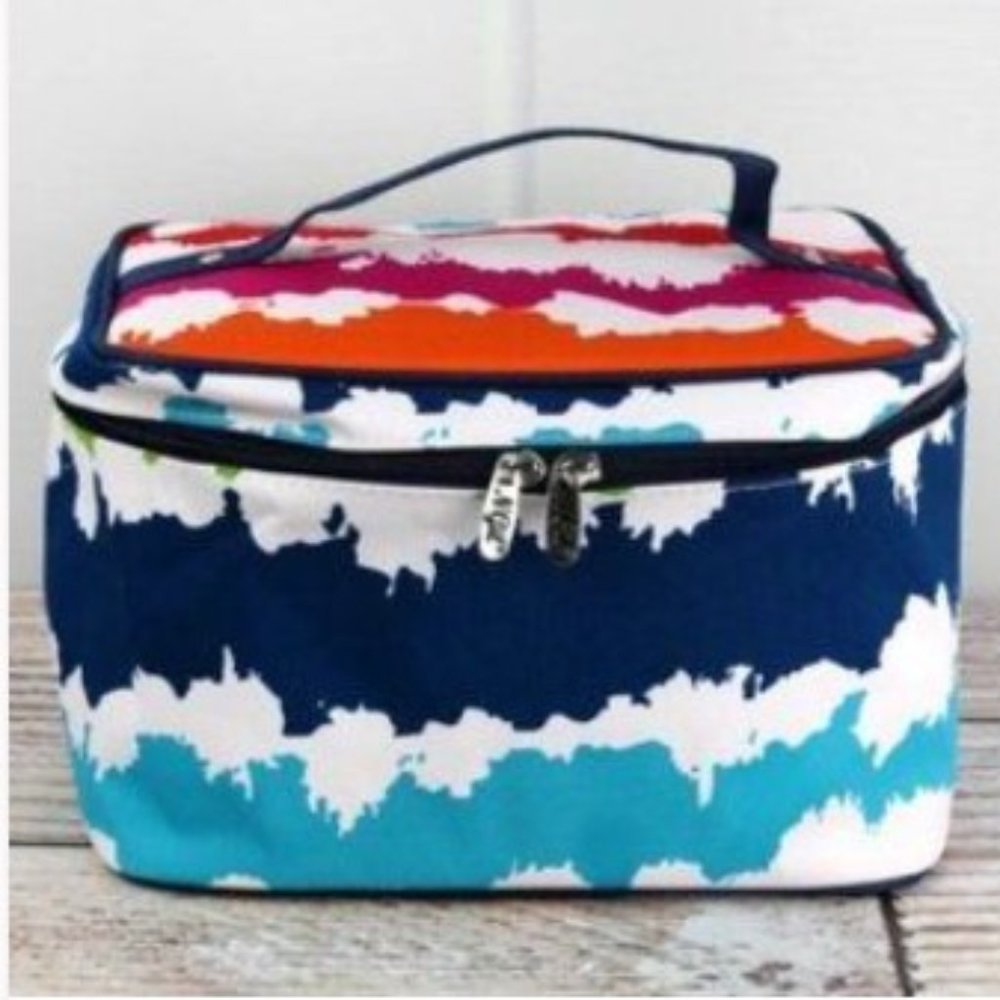 STRIPED TIE-DYE TRAIN CASE